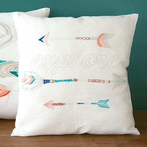 Embroidery cushion kit Arrow explore PN-0162500