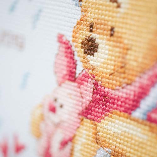 Counted cross stitch kit Disney Winnie in the rain PN-0172703